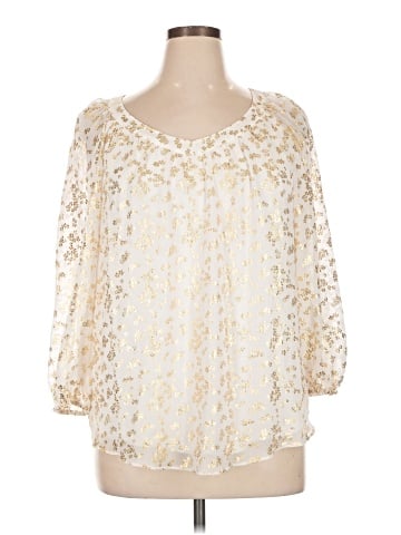 LC Lauren Conrad 3/4 Sleeve Blouse (view 1)