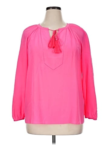 Lilly Pulitzer 3/4 Sleeve Silk Top (view 1)