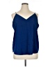 Express 100% Polyester Blue Sleeveless Blouse Size XL - photo 1