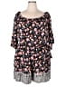 Xhilaration 100% Rayon Floral Black Romper Size 3X - photo 1