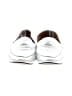 Coach 100% Leather Metallic Silver White Flats Size 9 1/2 - photo 2