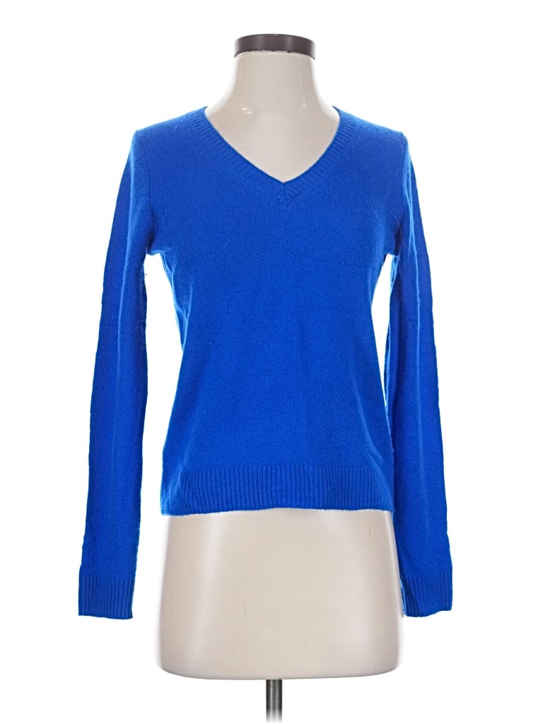 Pre-owned Caslon Cashmere Pullover Sweater In Blue