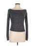 Derek Heart Metallic Gray Pullover Sweater Size L - photo 1