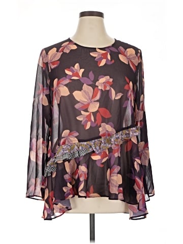 LOGO by Lori Goldstein 3/4 Sleeve Blouse (view 1)