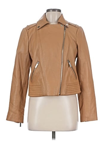 MICHAEL Michael Kors Leather Jacket (view 1)
