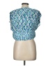 BCX 100% Rayon Blue Short Sleeve Blouse Size L - photo 2