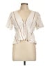 O'Neill 100% Viscose Ivory Short Sleeve Blouse Size L - photo 1