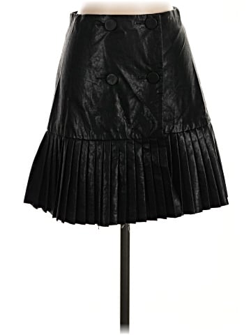Zara Basic Faux Leather Skirt (view 1)