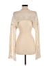 Romwe 100% Acrylic Ivory Cardigan Size L - photo 2