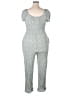 Rewind 100% Rayon Houndstooth Gray Jumpsuit Size XXL - photo 2