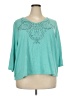 Catherines Teal 3/4 Sleeve T-Shirt Size 2X - photo 1