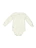 Carter's 100% Cotton Solid Ivory Long Sleeve Onesie 9-12 MO / 12 MO - photo 1