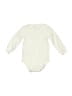 Carter's 100% Cotton Solid Ivory Long Sleeve Onesie 9-12 MO / 12 MO - photo 2
