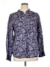 Talbots 100% Cotton Paisley Blue Long Sleeve Button-Down Shirt Size XL - photo 1