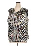 Peter Nygard Silver Sleeveless Blouse Size 0X (estimated) - photo 1