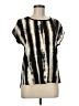 B'leev Tie-dye Black Short Sleeve Blouse Size M - photo 1