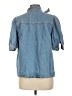 Zara Blue Short Sleeve Blouse Size L - photo 2