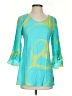 Escapada 100% Rayon Teal 3/4 Sleeve Blouse Size XS - photo 1