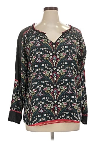 Sundance Long Sleeve Silk Top (view 1)