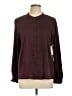 CeCe Burgundy Long Sleeve Blouse Size L - photo 1