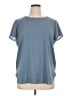 Ann Taylor 100% Polyester Blue Short Sleeve Top Size XL - photo 1