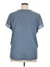 Ann Taylor 100% Polyester Blue Short Sleeve Top Size XL - photo 2