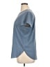 Ann Taylor 100% Polyester Blue Short Sleeve Top Size XL - photo 5