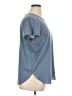 Ann Taylor 100% Polyester Blue Short Sleeve Top Size XL - photo 4