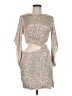 Bardot 100% Polyester Metallic Silver Cocktail Dress Size 6 - photo 1