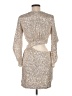 Bardot 100% Polyester Metallic Silver Cocktail Dress Size 6 - photo 2