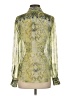 Ivanka Trump 100% Polyester Paisley Green Long Sleeve Blouse Size XS - photo 2