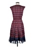Halogen 100% Polyester Print Purple Casual Dress Size 4 - photo 2