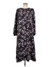 Ann Taylor Floral Black Casual Dress Size M - photo 1