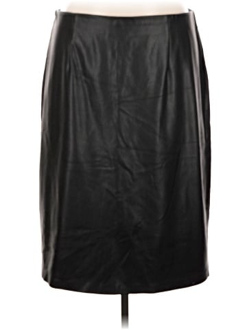 ELOQUII Faux Leather Skirt (view 1)