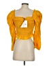 Lost + Wander Yellow 3/4 Sleeve Blouse Size S - photo 2