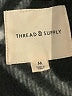 Thread & Supply 100% Polyester Plaid Black Coat Size M - photo 6