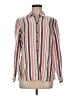 Express Stripes Ivory Long Sleeve Button-Down Shirt Size M - photo 1
