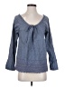 J.Crew 100% Cotton Blue 3/4 Sleeve Blouse Size 2 - photo 1
