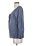 J.Crew 100% Cotton Blue 3/4 Sleeve Blouse Size 2 - photo 5