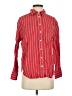 Gap 100% Linen Stripes Red Long Sleeve Button-Down Shirt Size XS - photo 1
