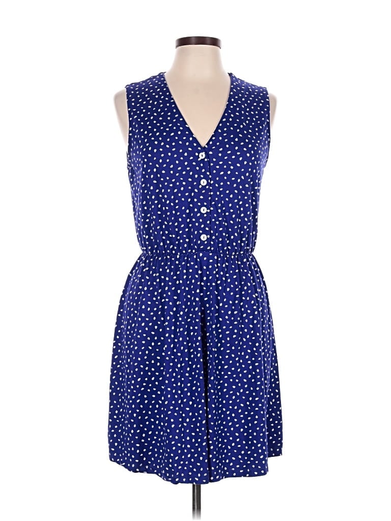 Pre-owned French Grey Casual Dress In Blue