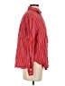 Gap 100% Linen Stripes Red Long Sleeve Button-Down Shirt Size XS - photo 4