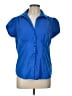 DressBarn Blue Short Sleeve Blouse Size L - photo 1