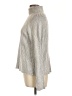 Cyrus Metallic Silver Turtleneck Sweater Size L - photo 5