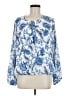 Tommy Hilfiger 100% Polyester Blue 3/4 Sleeve Blouse Size M - photo 1