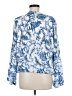 Tommy Hilfiger 100% Polyester Blue 3/4 Sleeve Blouse Size M - photo 2