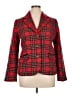 Talbots Plaid Red Blazer Size 14 - photo 1