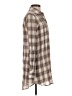 Zara Basic Plaid Tan Long Sleeve Blouse Size S - photo 4
