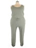 Caslon 100% Cotton Solid Gray Jumpsuit Size 2X - photo 1