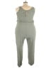 Caslon 100% Cotton Solid Gray Jumpsuit Size 2X - photo 2